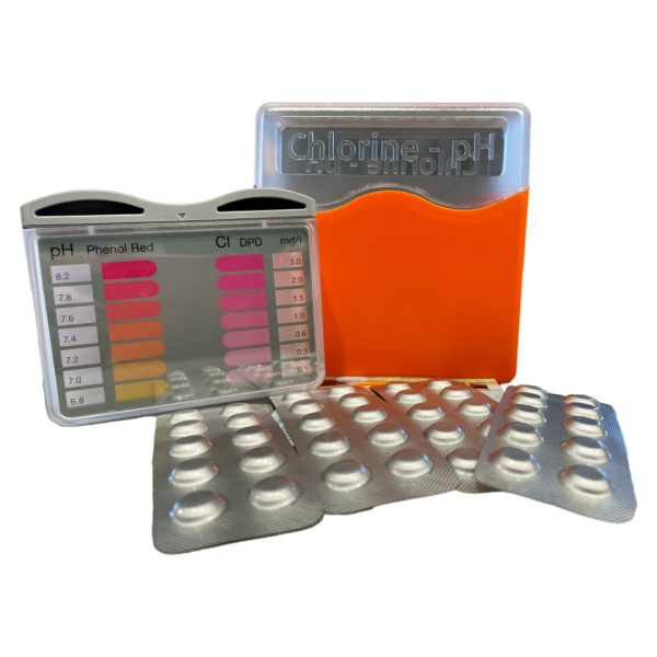 Testbox f. Chlor u. pH-Wert im Whirlpool